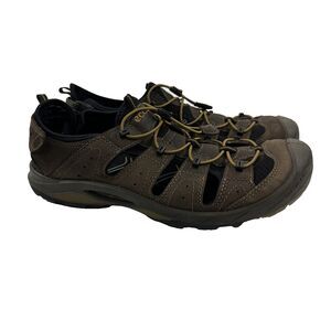 ECCO Biom Delta Offroad Sandal Brown Slip On Bungee Laces Comfort Active Mens 43